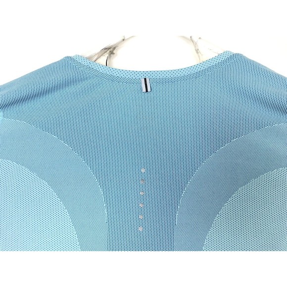 Nike Running Shirt Womens Large Light Blue Mesh Back Vented Long Sleeve - Picture 5 of 8